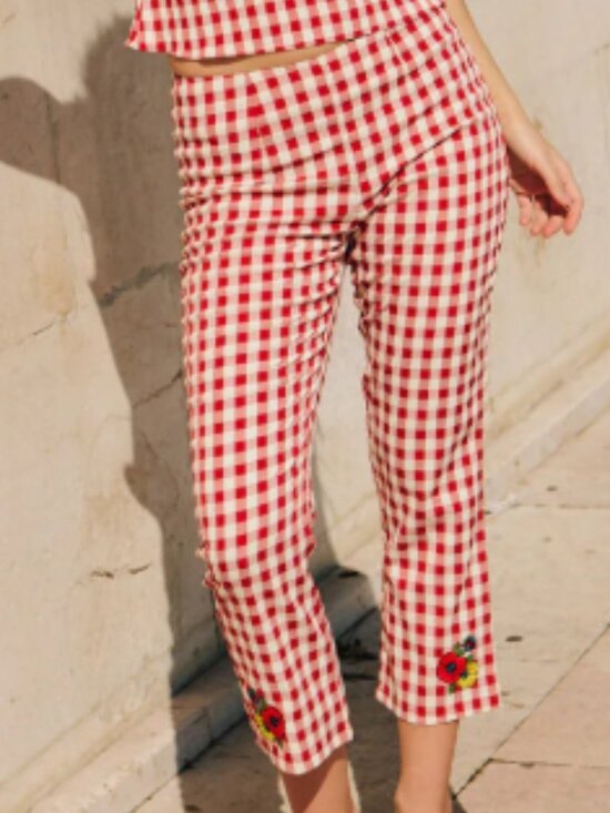 Lisa Says Gah Pants - Kristin Pant Lisa Says Gah Cherry Gingham